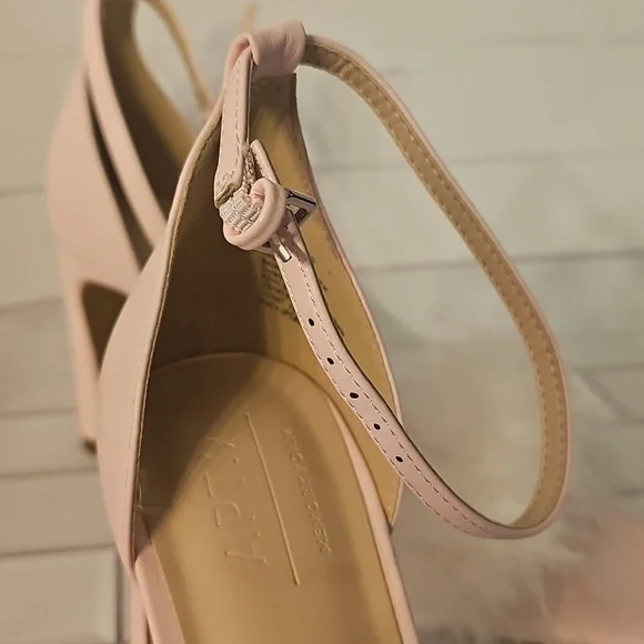 Apt. 9 Pink Feathered Heels - Picture 5 of 8